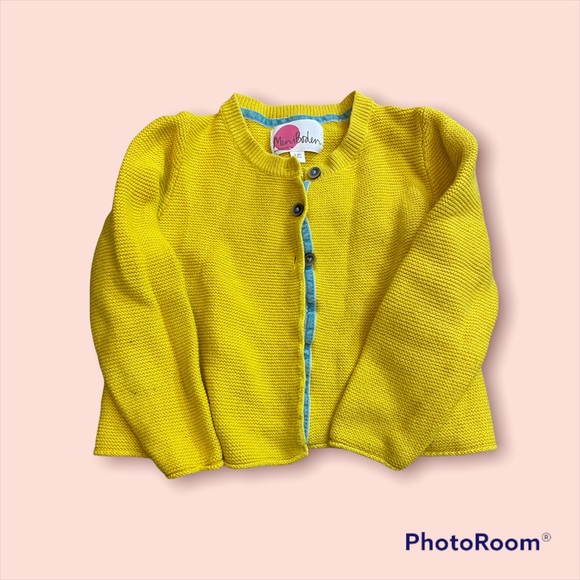 Mini Boden Other - Mini Biden girls yellow mustard cardigan 3/4T